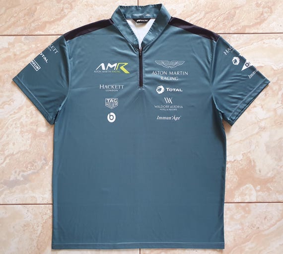 【美品】HACKETT Aston Martin Racing 半袖ポロシャツ Official Aston Martin Hackett London F1 Racing AMR Teamwear Tee T