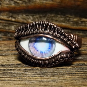 Zombie Eyeball Ring, Spooky Eye Ring, Halloween Jewelry, Evil Eye, Dark Academia, Goth Ring, Alt Unique Jewelry