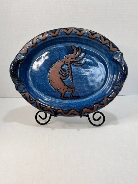 Pottery Platter Titia Arledge Mud Pies Pottery Kokopelli Native American Motif