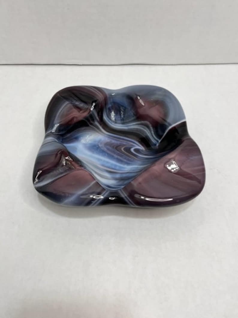 Purple Slag Glass Cigar Ashtray Made by Imperial Glass. Mid Etsy