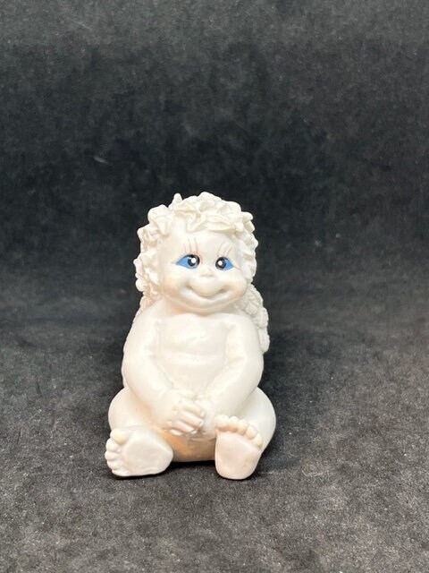 1990s Vintage Dreamsicles Angel Figurine White Porcelain Blue Eyed