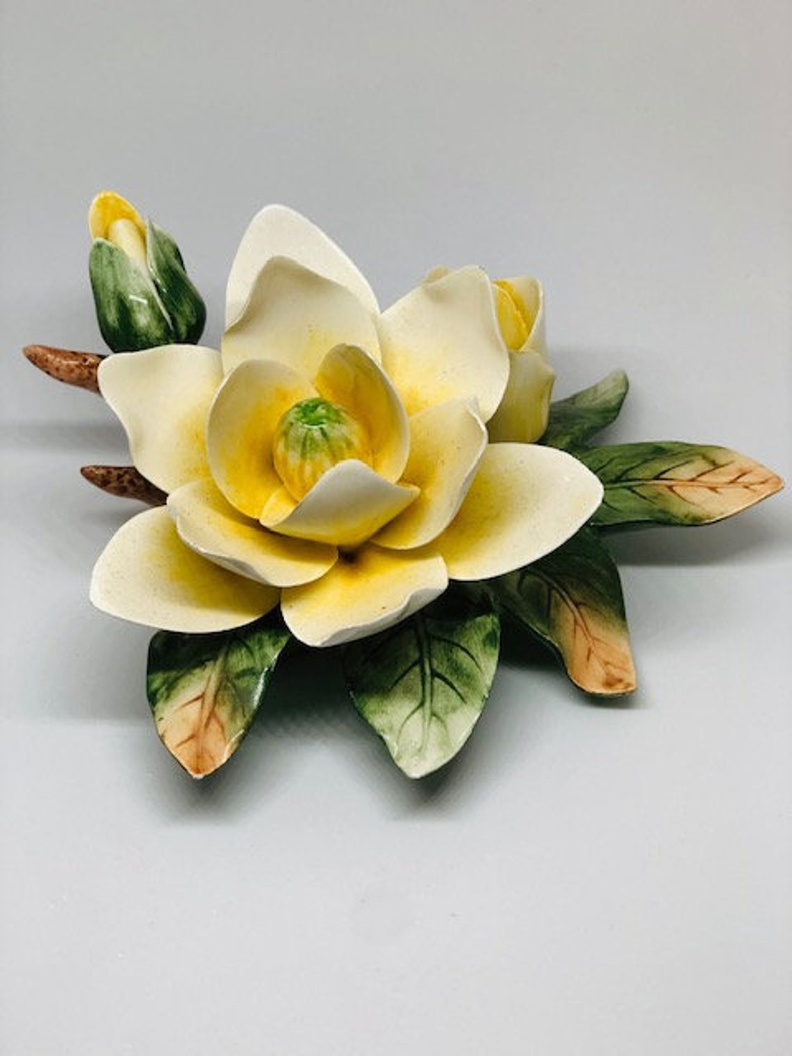 Andrea by Sadek Porcelain Lotus Flower Sculpture Ceramic Etsy