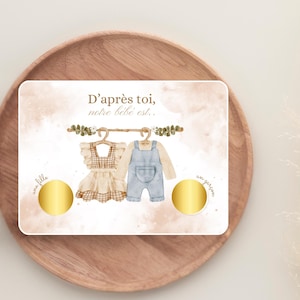 Cartes à gratter Annonce du sexe du bébé - Fille ou Garçon ?