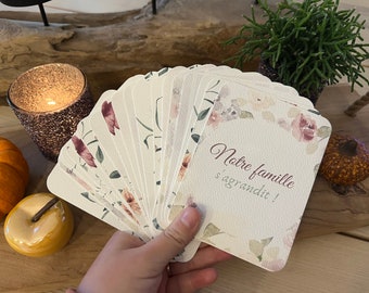 Cartes étapes grossesse - FLEURI
