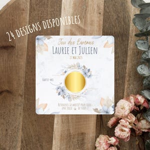 Jeu des Binômes à gratter "MARIAGE"