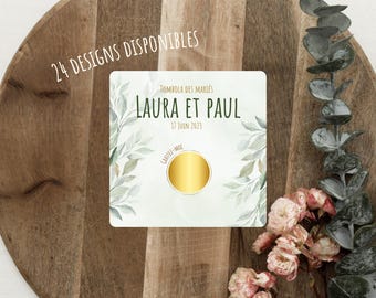 Cartes tombola à gratter "MARIAGE"