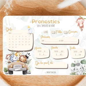 Cartes pronostics bébé - Estival - Fichier numérique, à télécharger