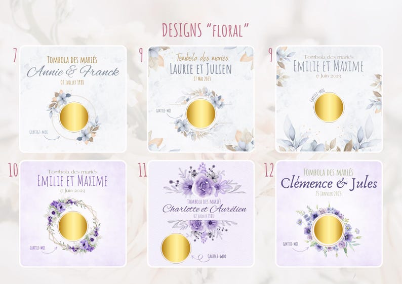 Cartes tombola à gratter "MARIAGE" image 5