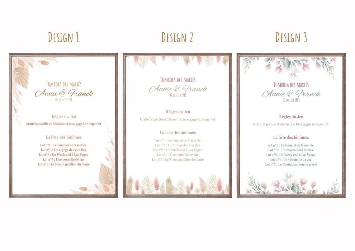 Wedding Raffle Paper Personalized Wedding Raffle Poster - Printable - Etsy