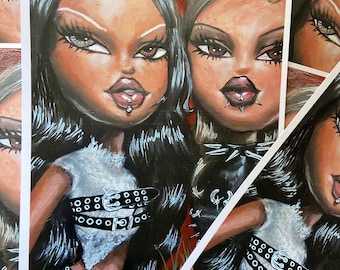 grunge girlies art print 8.5x11