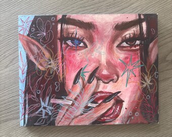 Danger  original painting 8x10