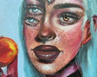Peachy eyed (12x16)