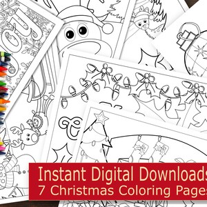 Christmas Coloring Pages - Instant Download