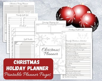 Christmas Planner Printable – Holiday Organizer (Digital Download)