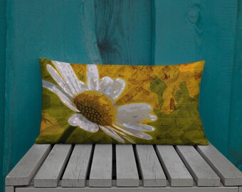 Daisy Pillow | Linen Throw Pillow