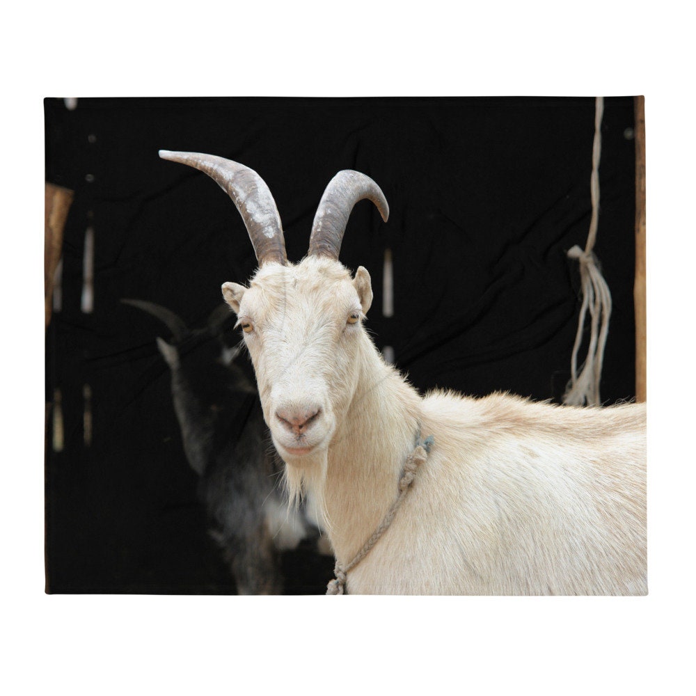 Goat Throw Blanket Farmhouse Decor Goat Accent Blanket Etsy UK