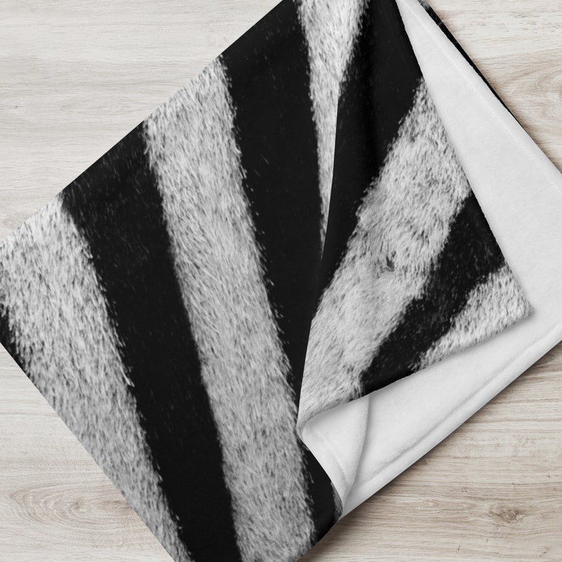 Zebra Print Throw Blanket Etsy