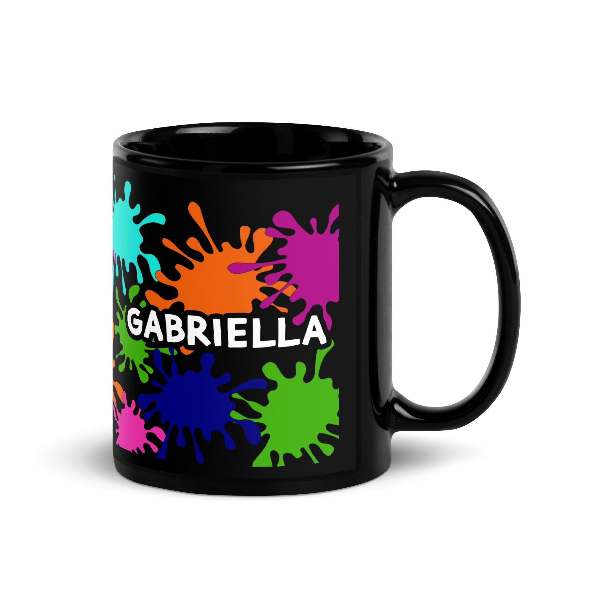 Personalized Paint Splatters Coffee Mug Morning Coffee Mug Etsy