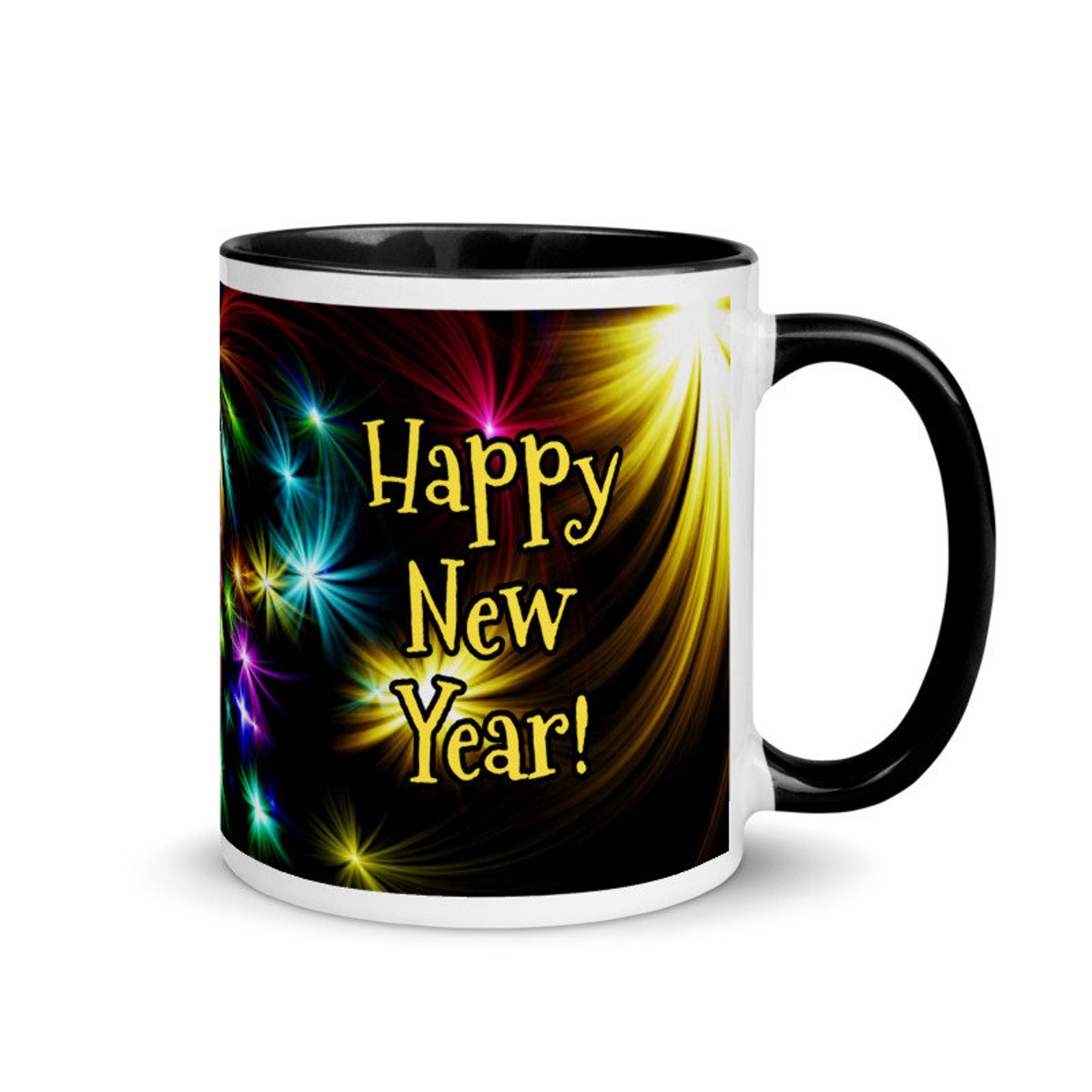 Happy New Year Coffee Mug with Color Inside Happy new Year Mug Etsy.de
