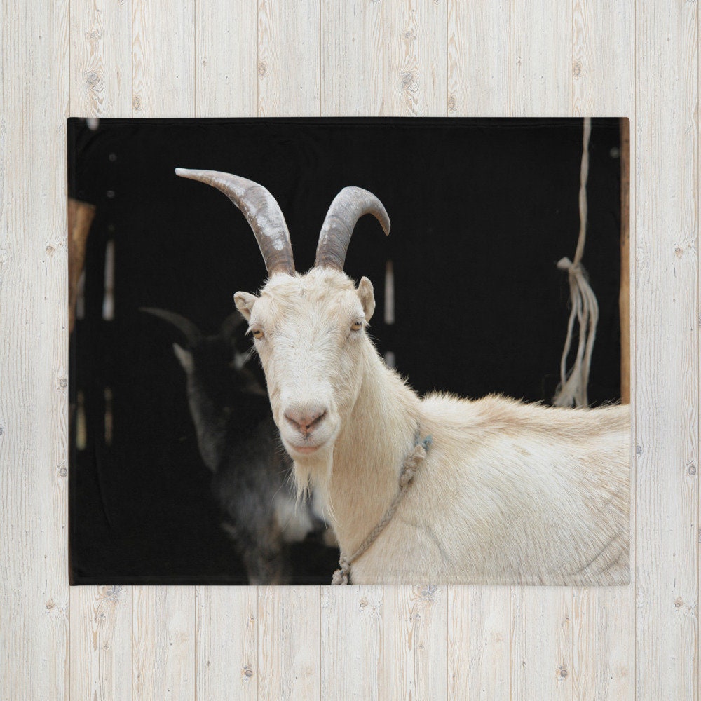 Goat Throw Blanket Farmhouse Decor Etsy