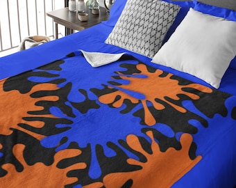 Electric Splatter | Video Game Art | Decorative Blanket & Throws | Paint Splatters Throw Blanket