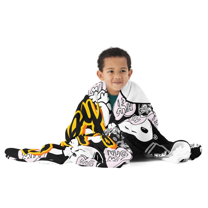 Cute Cartoon Throw Blanket Cozy Cartoon Throw Blanket Etsy