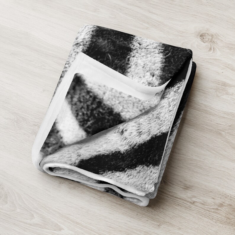 Zebra Print Throw Blanket Etsy