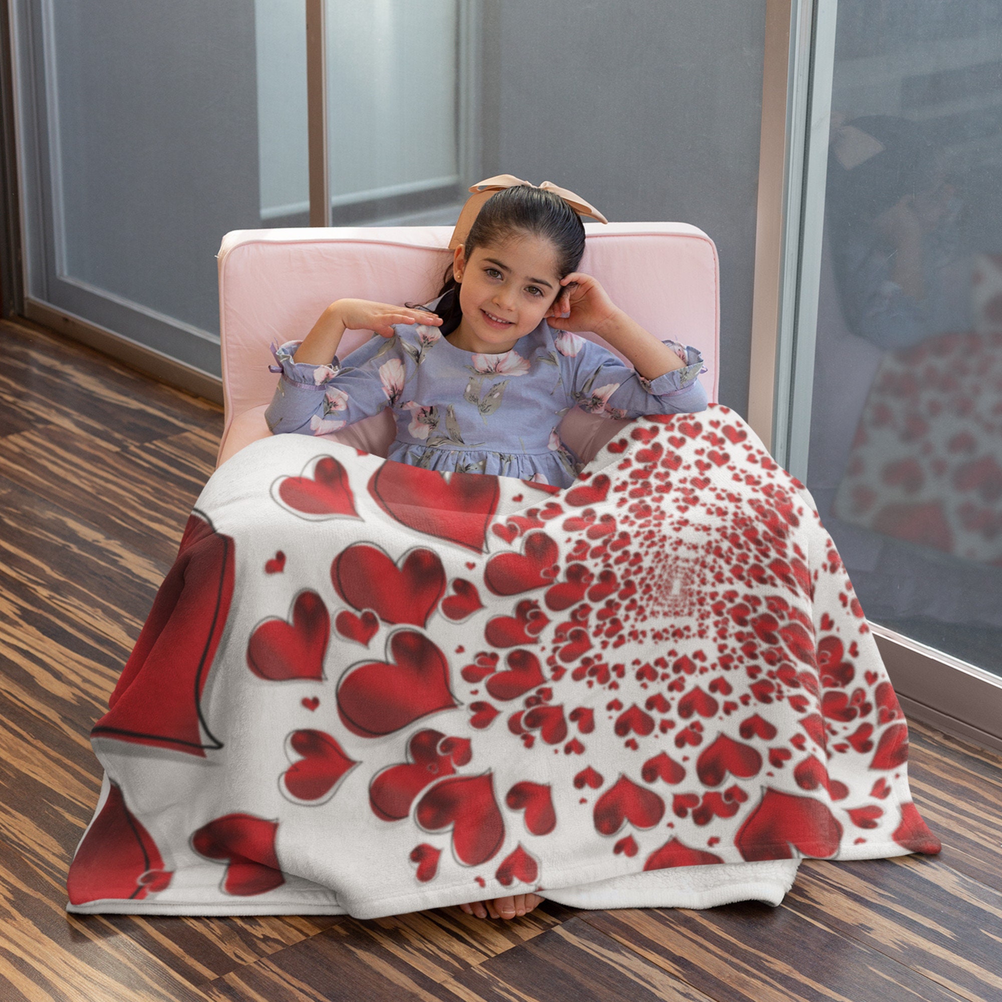 Hearts Throw Blanket Valentines Day Hearts Blanket Valentine