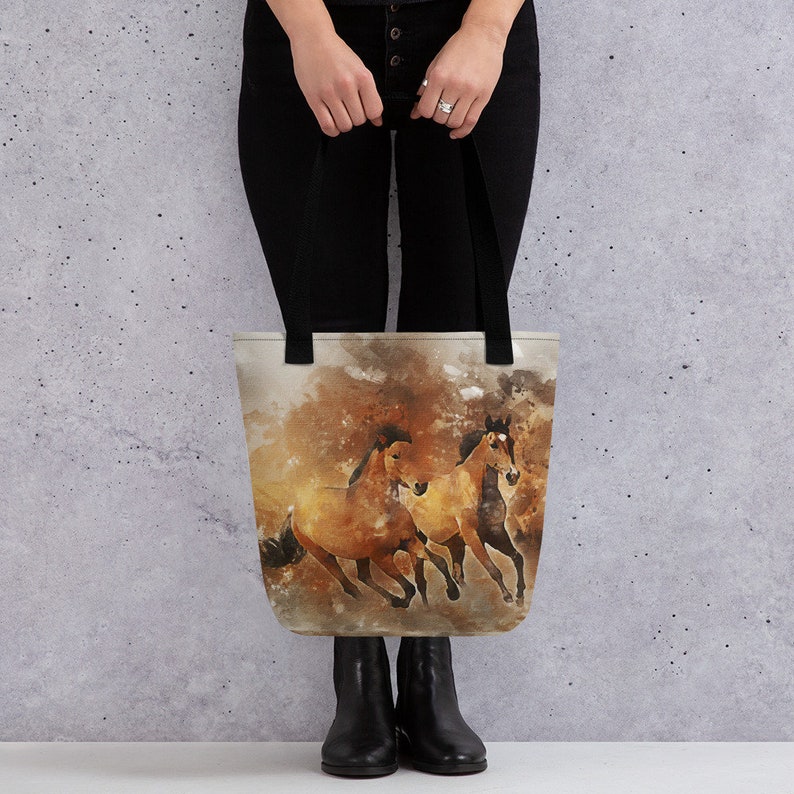 Horse Tote Bag Running Horses - Etsy