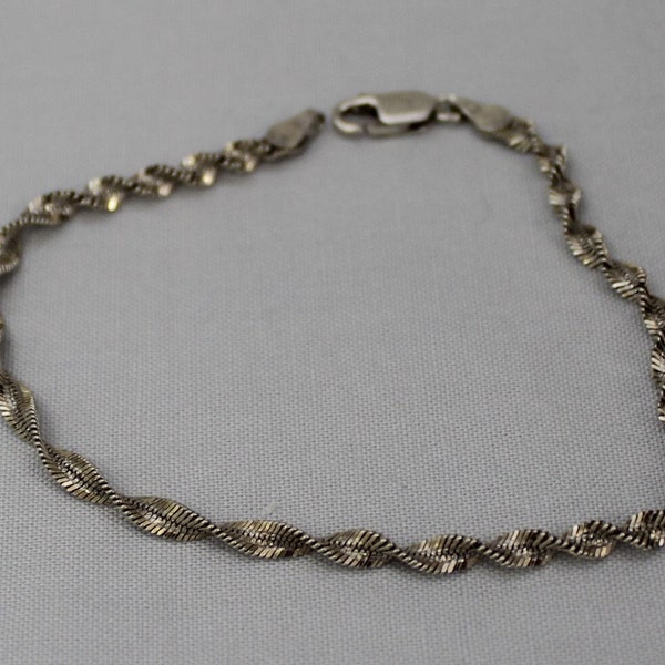 Silver Herringbone Bracelet