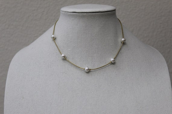 Vintage Napier Choker Pearl Necklace Caged Faux Pearls - Etsy | Pearl  necklace designs, Pearl necklace, Pearls