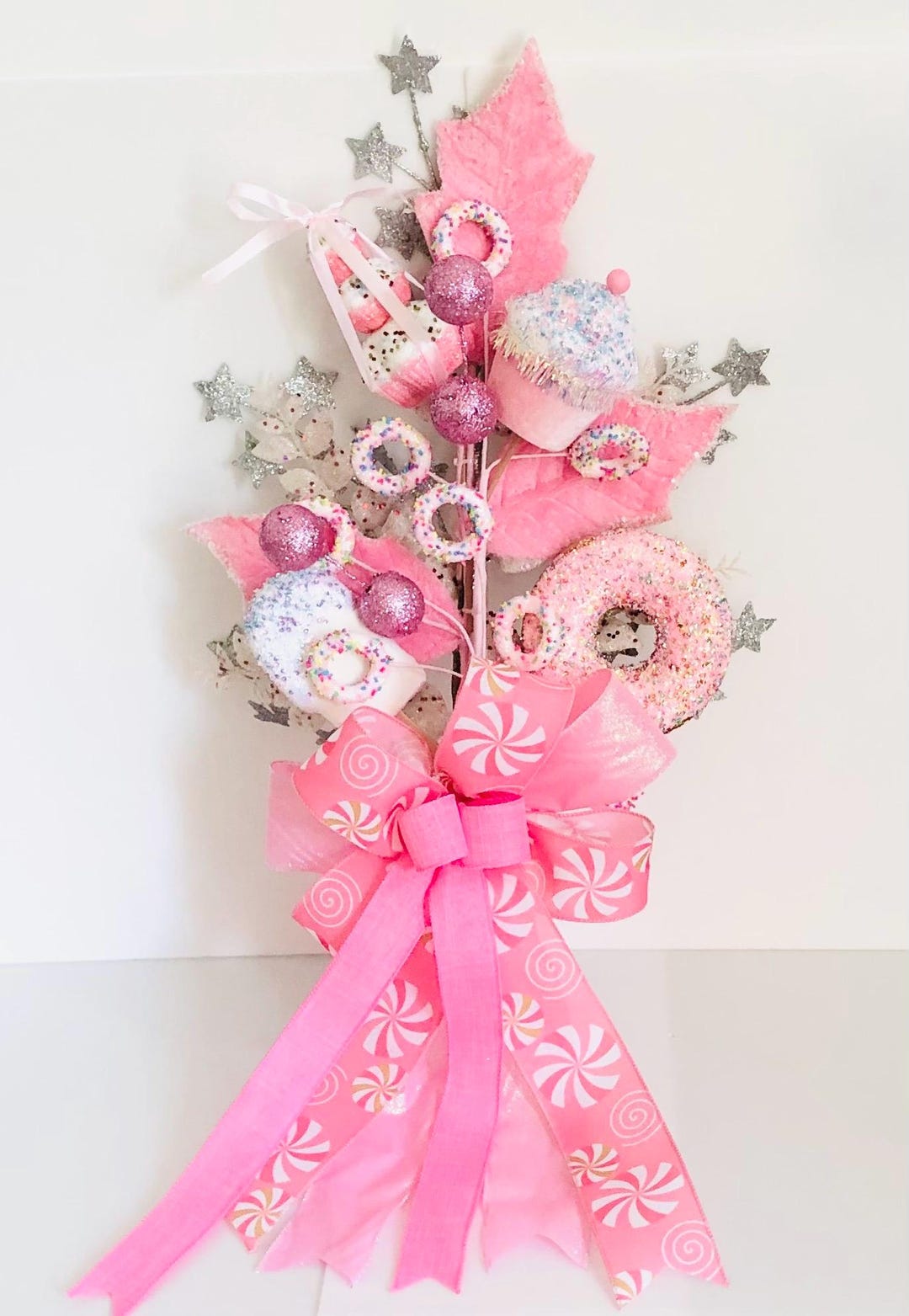 006 Christmas Pink Sweets, Candy Tree Topper, Christmas, Decoration ...