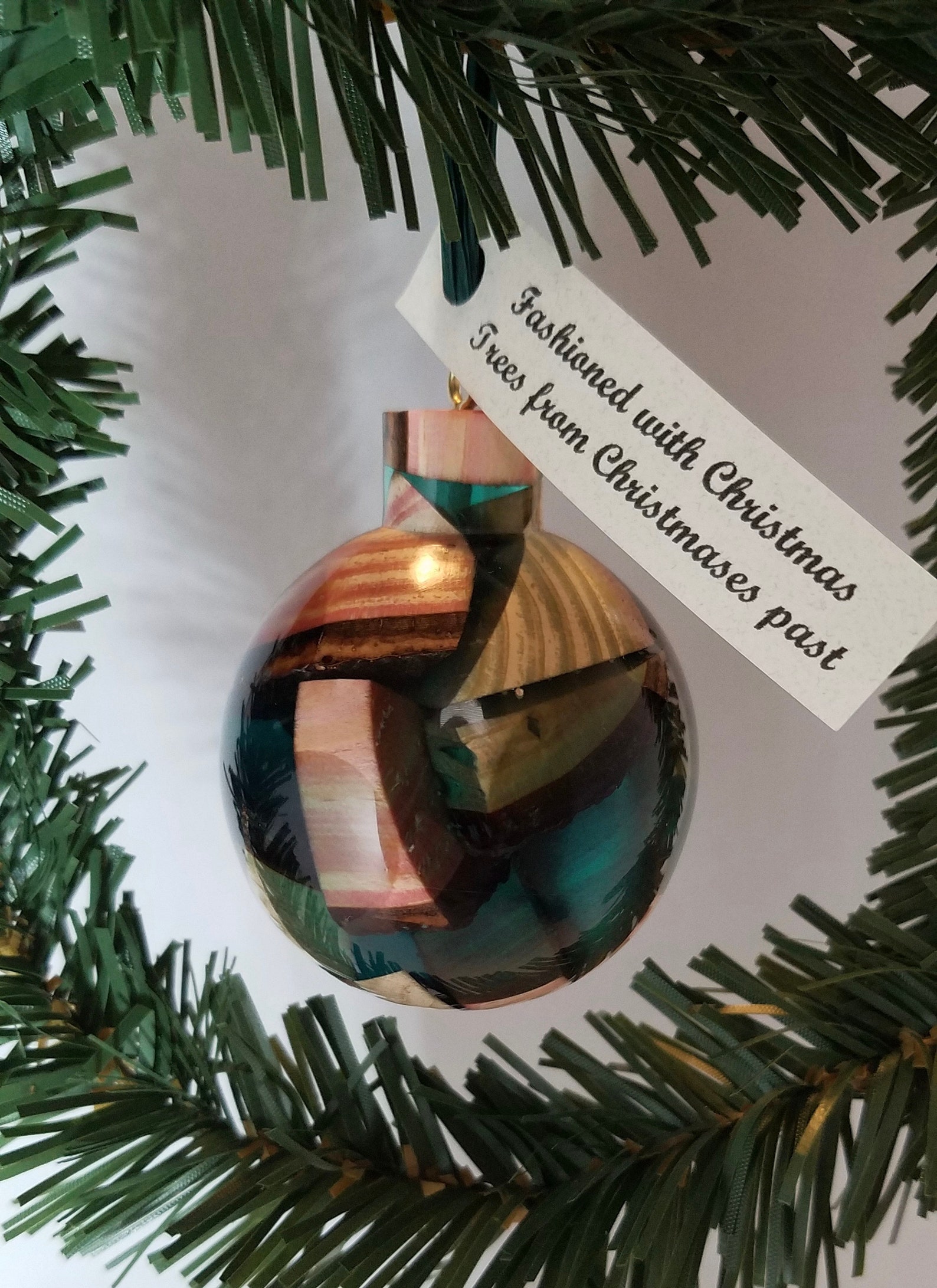 Wood Turned Resin Christmas Tree Ornament Etsy