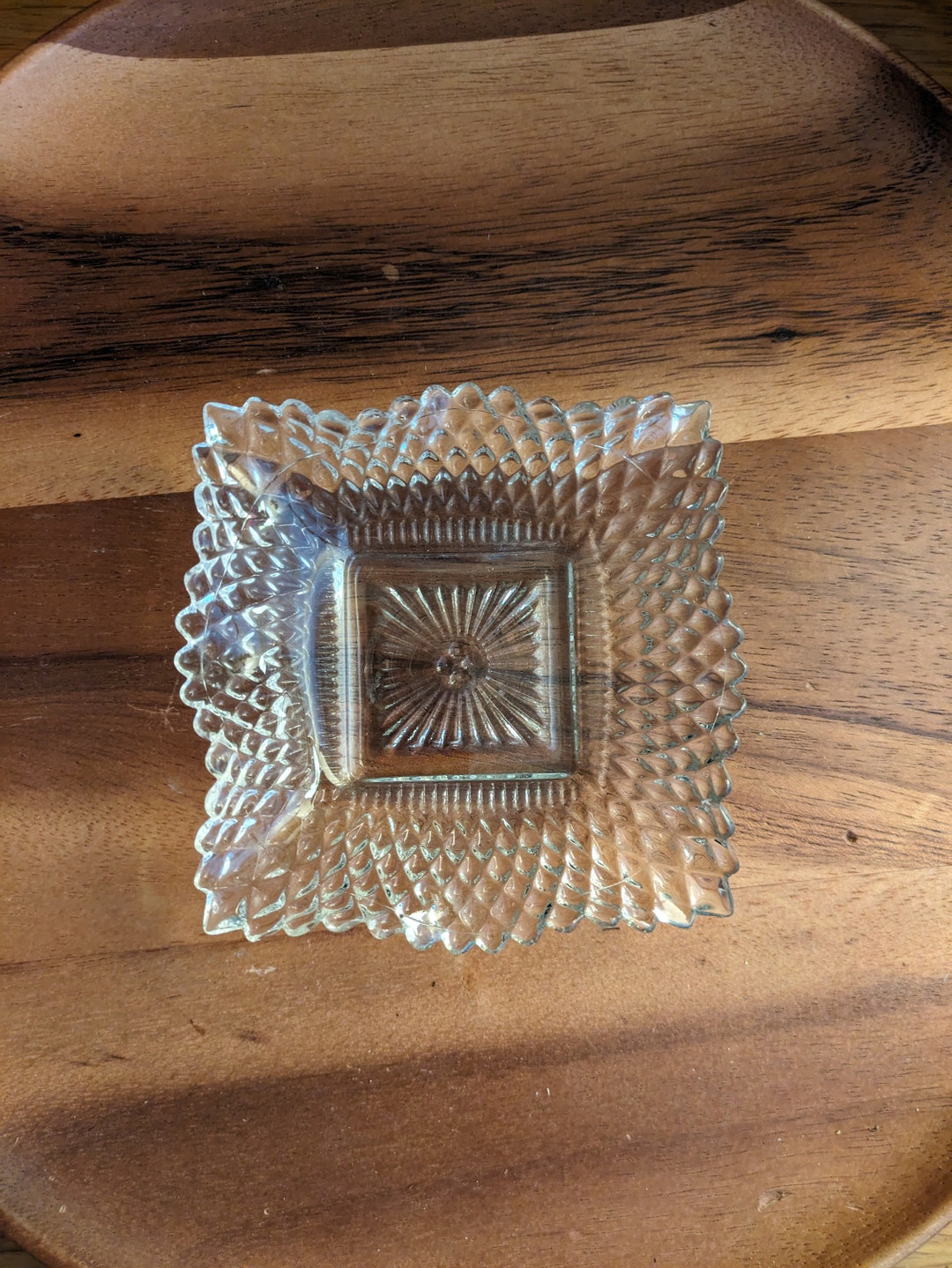 Vintage Ruffled Dish Raspberry Vintage Hobnail Ruffle Glass Dish - Etsy