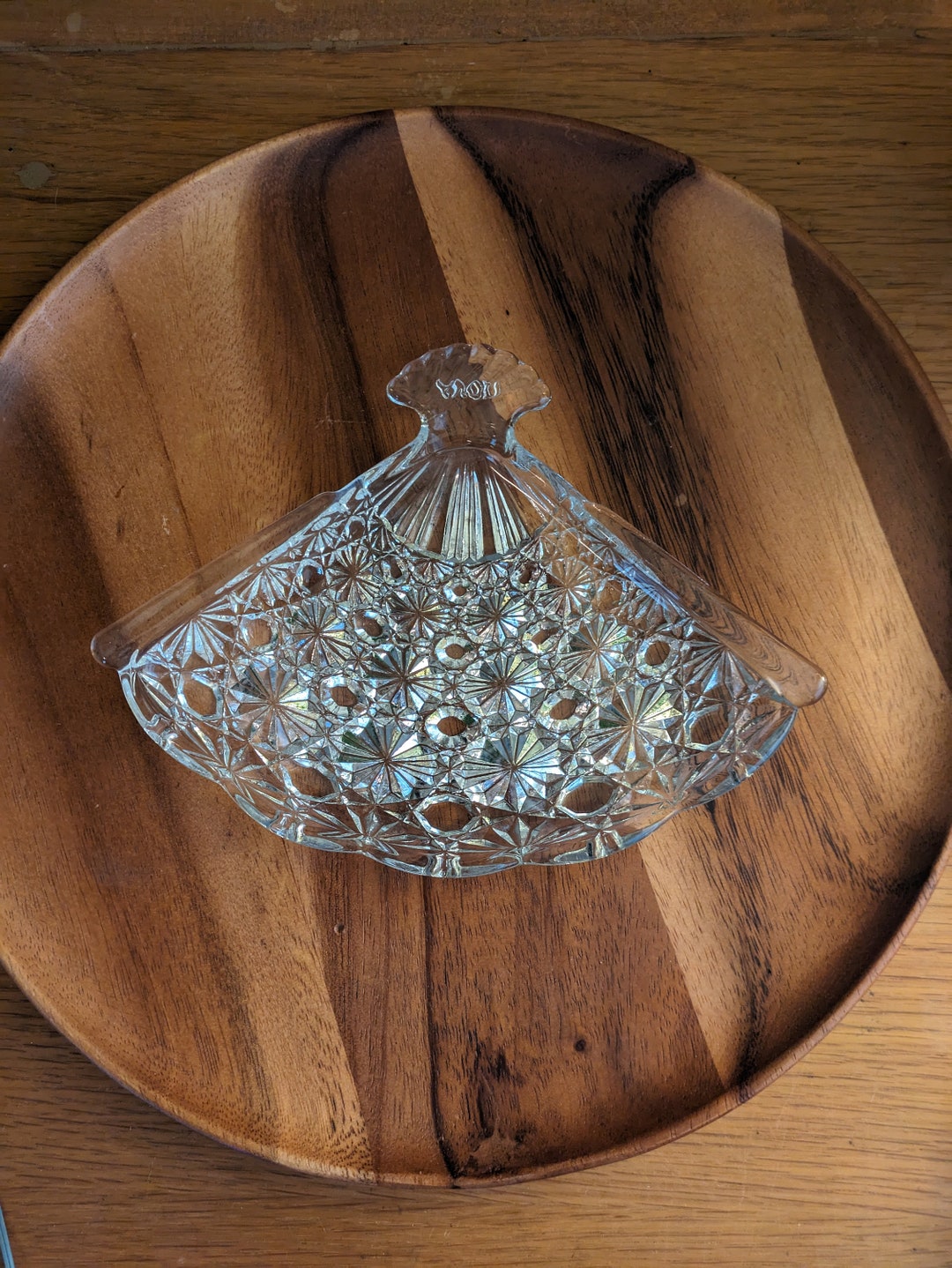 Vintage Avon Fanshaped Glass Dish Etsy