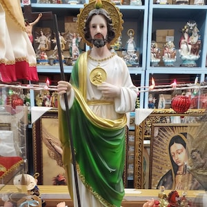 Saint Jude 20 inch San Judas Tadeo St Jude Statue Saint Jude Catholic Figurine san judas with money bag statue