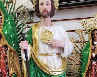 3 feet / 36 inches  Cloth Saint Jude San Judas Statue Saint Jude Religious St.jude Extra Large Saint jude xl Saint Jude san judas tadeo