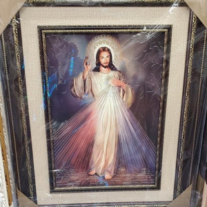 30&quot;x36&quot; Divine Mercy picture Patron Saint Divina Misericordia cuadro divine mercy frame Catholic Saint Jesus