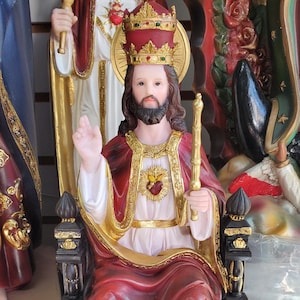 12 inch Cristo Rey Christ The King Statue No.25133 Religious Saint Santo Catholic