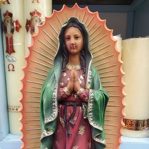 24 Inch Statue Our Lady of Guadalupe Statue Handcrafted Virgen Maria  Mary Catholic Figurine Virgen De Guadalupe