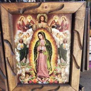 Guadalupe 9&quot;x11&quot; Mary Frame Virgen De Guadalupe Picture Saints Saint Jude San Judas frame