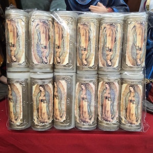 12pk Virgen De Guadalupe 12 Pk Cirio candle Easter Paschal Candle virgen mary