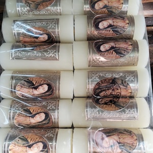 12 Pk Cirio Pascual Regular 3&quot; Inch Tall Easter Paschal Candles beeswax Guadalupe