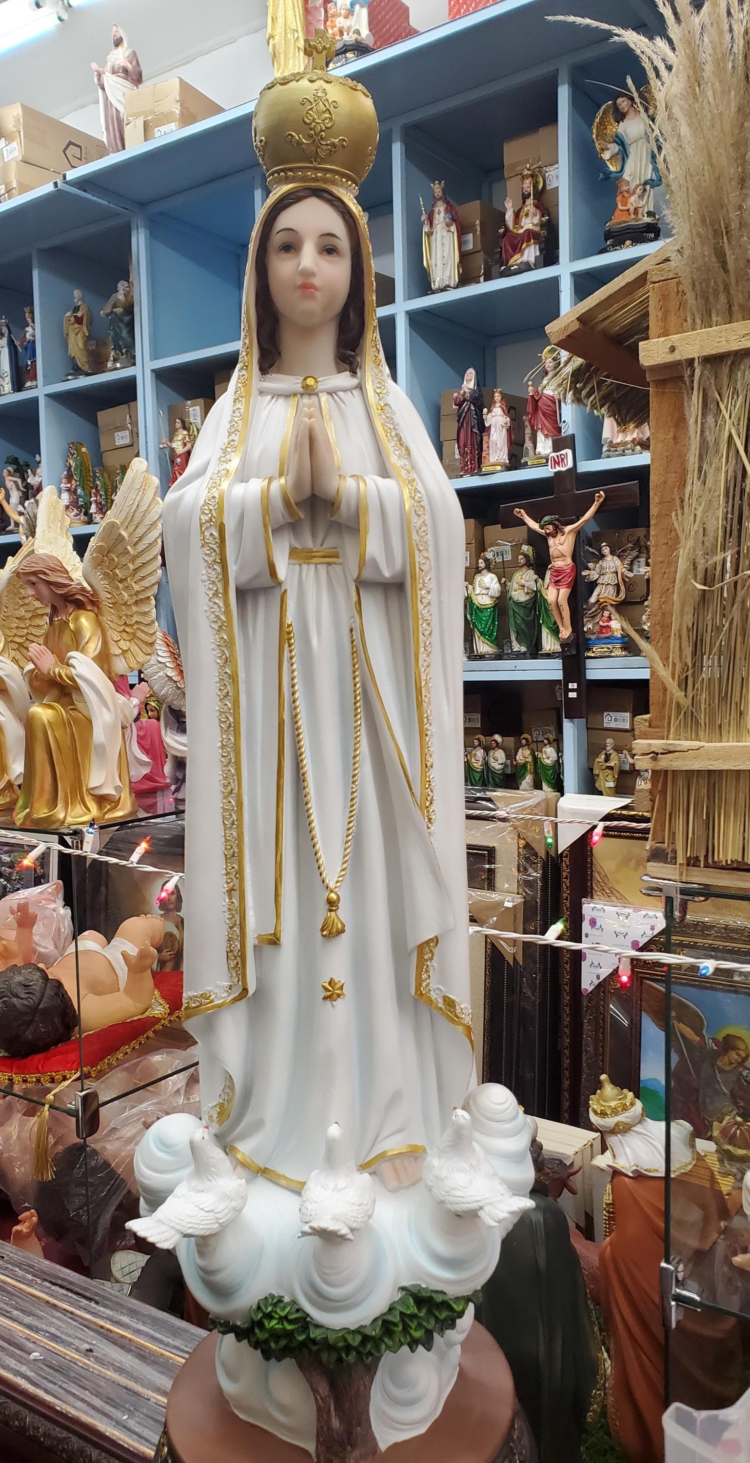 36 inch 3 feet Virgen De Fatima Statue Our Lady Of Fatima Catholic