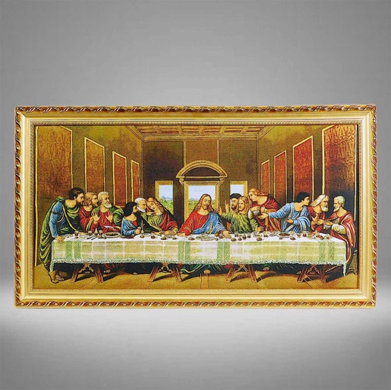 Last Supper Picture Frame Ultima Cena Catholic GIFT CATHOLIC Etsy