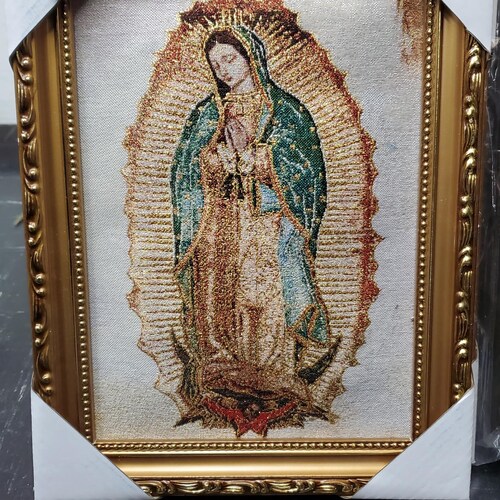 Our Lady Of Guadalupe Religious Art – Stretched Canvas 24x36 With Gold Frame