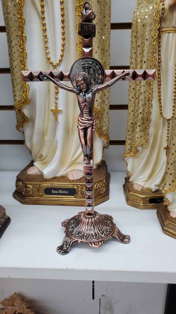 HZMAN Roestvrij Staal Sint Benedictus Kruis Halsketting INRI
