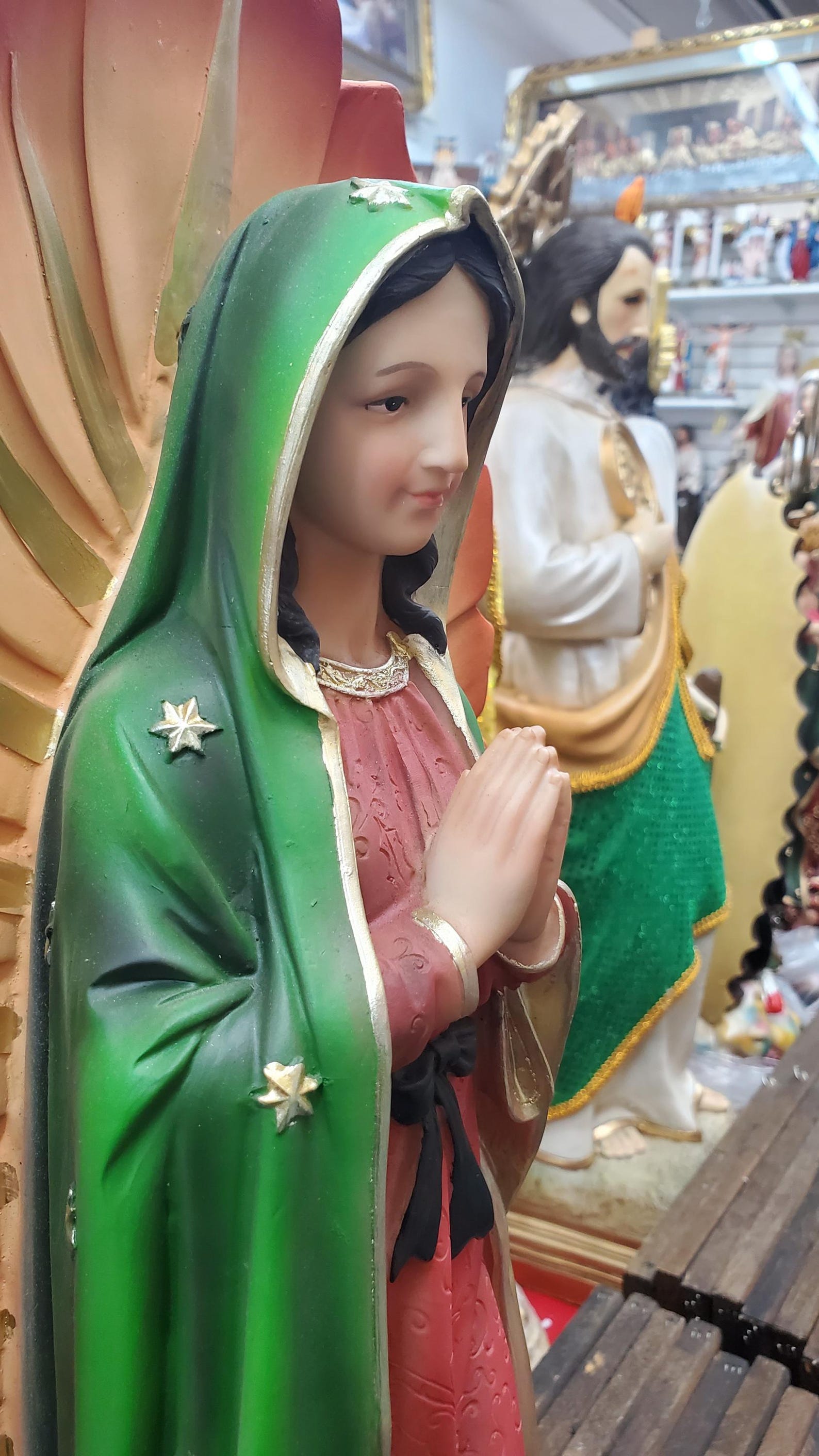 24 Inch Statue Our Lady of Guadalupe Statue Handcrafted Virgen Maria ...