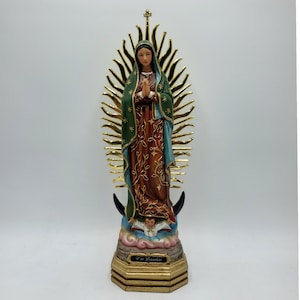 Our Lady of Guadalupe Statue Handcrafted Virgen Maria / Mary Catholic Figurine