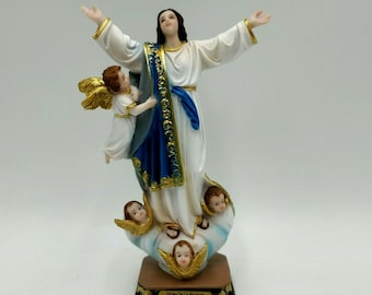 Virgen De La Asuncion 8" Inch Statue No.25412-8 Assumption Of Mary Our Lady
